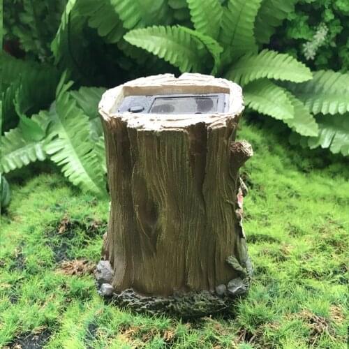 Home Tree Statue Garden Solar Powered Light Yard Patio Ornament Figurine