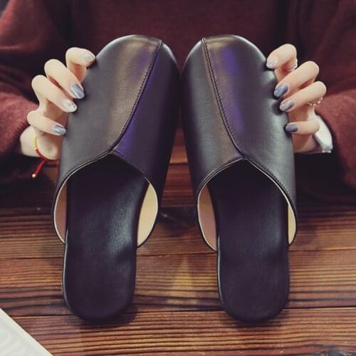 Sheepskin Couples Slippers Autumn Men and Women Indoor Slippers Soft Comfortable Casual Home Shoes