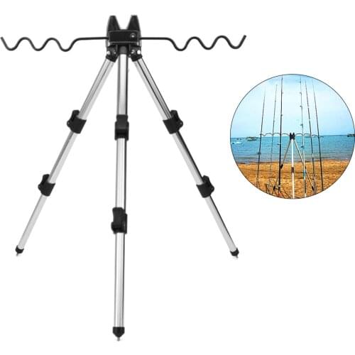 Fishing Rods Support Multifunction Telescopic Rod Holder Foldable Adjustable Outdoor Fishing Equipment Tripod Fishing Rods Stand