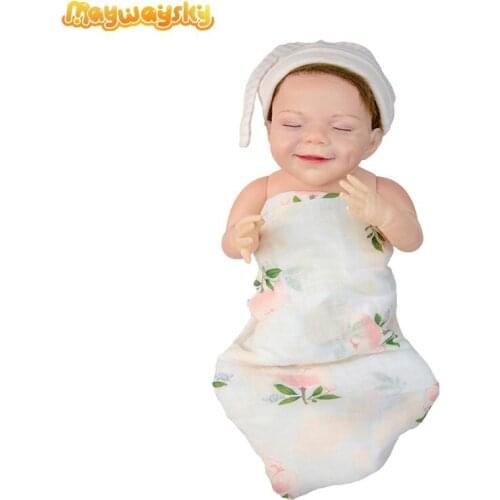 Maywaysky Vinyl Newborn Reborn Doll With Bathrobe 20" Silicone/Cloth Body Bebe Birthday Gift For Kid