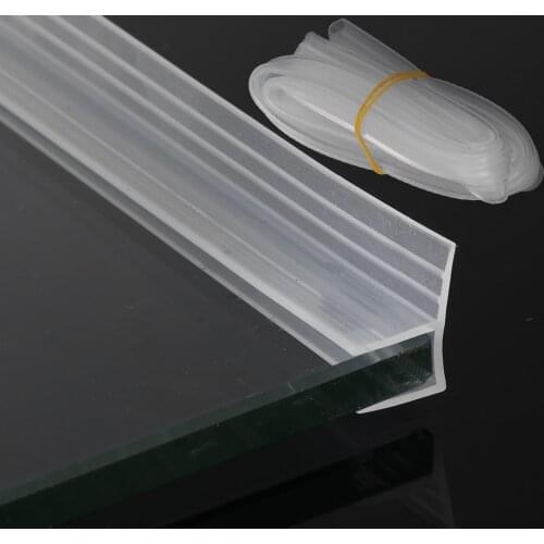 1M 6-12mm Silicone Rubber Window Glass Seal Strip F U h Shape Glass Door Sealing Strips Bath Screen Door Weatherstrip Daily Tool