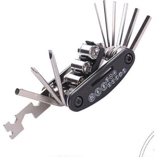 1PC Portable Socket Multi Purpose Wrench Multi Tool Screwdriver Motorcycle Mountain Cycle Bike Allen Fix Easy To Carry Tools