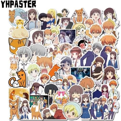 10/30/50Pcs Cartoon Fruits Basket Anime Stickers For Kids Luggage Skateboard Helmet Laptop Case Trolley Guitar Graffiti Sticker