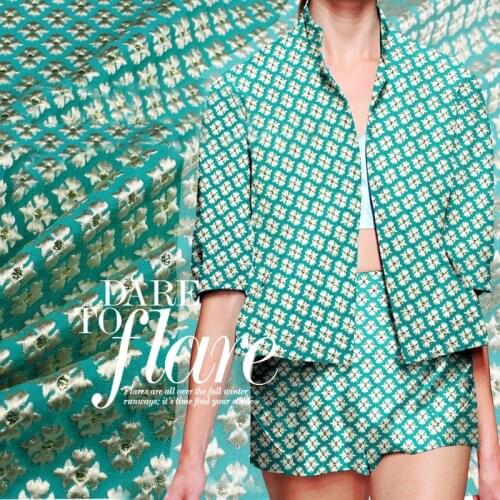 145cm width New Fashion G star style Metallic Jacquard Brocade Fabric,3D jacquard yarn dyed fabric for Womens Coat Dress Skirt