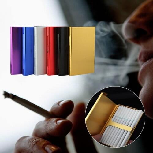 20 Branch Disposable Cigarette Tobacco Box Aluminum Cigar Case Reusable Storage Container Weed Accessories Use with Lighter