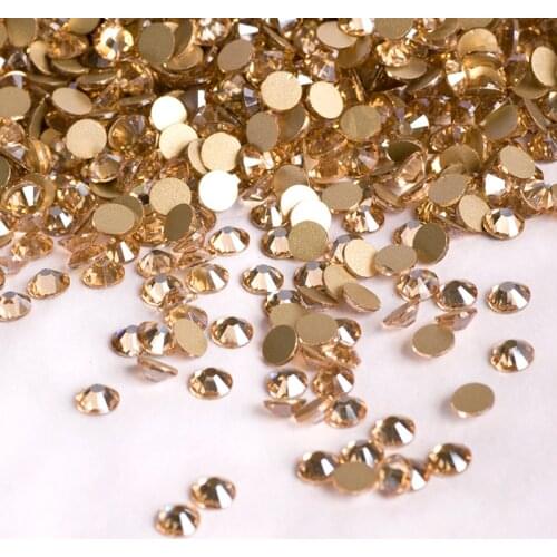 2058NoHF 1440PCS Golden Shadow Rhinestones for Nails Art Crafts Strass DIY Colorful Charm Nail Beauty Decoration Accessories