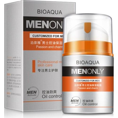 BIOAQUA Skin Care Men Deep Moisturizing Oil-control Face Cream Hydrating Anti-Aging Anti Wrinkle Whitening Day Cream 50g