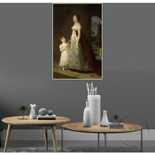 Citon E.Vigee Lebrun《Caroline Murat》Canvas Art Oil Painting Artwork Poster Decorative Picture Wall Decor Home Decoration
