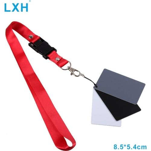 LXH Photography Gray Card, DSLR and Film Premium Exposure Photography Card Set, Black White and 18% Gray card