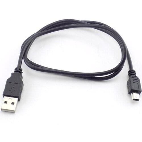 Mini USB 2.0 A Male to Mini 5 Pin male B Connector Data Sync Charging Cable Cord Adapter extension Charge Cord Line wires