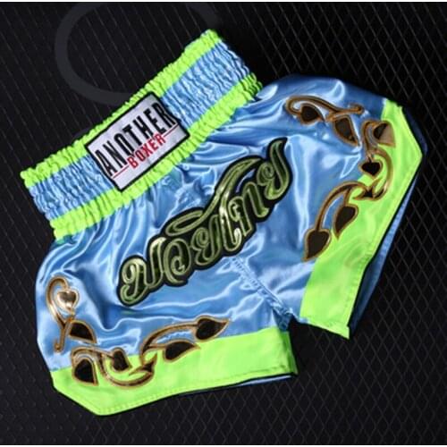 Mens Womens Kids Boxing Sanda Pants Competition Training Embroidery Muay Thai Shorts MMA Martial Arts Fighting Sports Shorts
