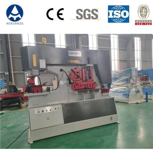 Aoxuan brand Small Hydraulic Iron Workers with Customized mold and electric backgauge