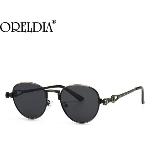 2021 New Retro Ladies Sunglasses Punk Men Round Small Frame Sunglasses Fashion Well-Known Designer Gradient Color Glasses UV400