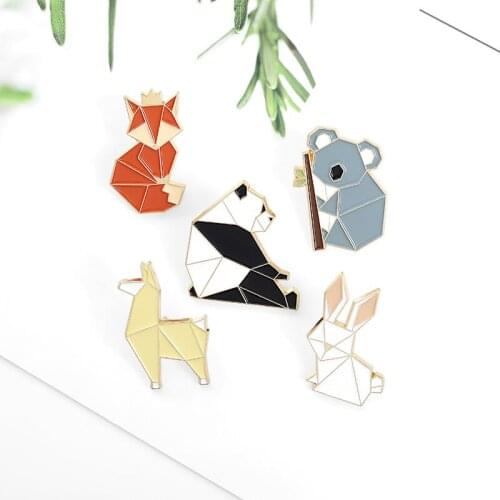 New Funny Cartoon Animal Brooches Enamel Pin For Men Women Kids Cute Fox Koala Brooches Lapel Badge Bag Pins Party Jewelry Gifts