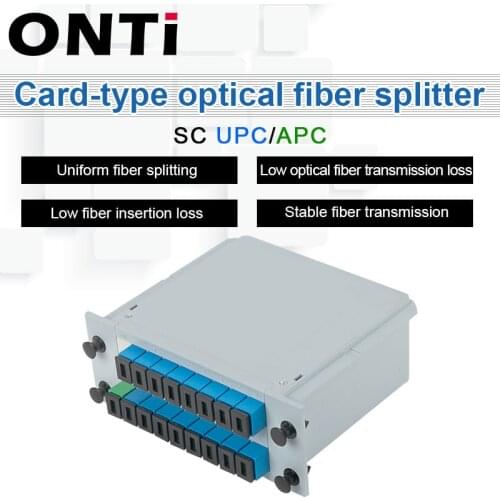 ONTi 5pcs SC APC PLC 1X16 splitter Fiber Optical Box FTTH PLC Splitter Box with SC 1X16 Planar Waveguide Type Optical Splitter