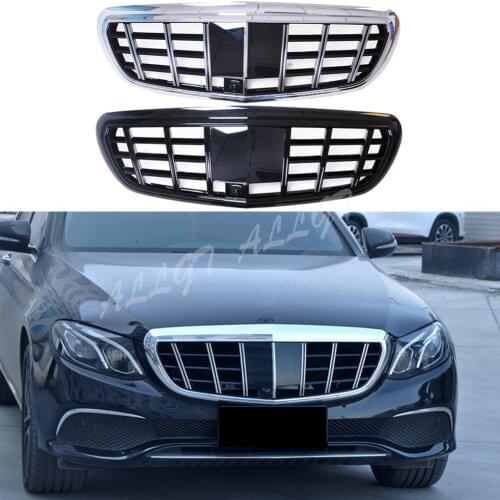 Car Front Racing Billet Bumper Grille Upper Facelift For Mercedes Benz E-Class W213 2016 2017 2018 2019 For BRABUS Style