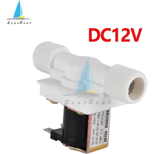 1/2" Plastic Solenoid Valve DC 12V AC 110V 220V N/C Magnetic Washing Machine Water Pneumatic Pressure Controller Switch