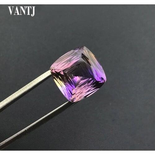 VANTJ Natural Ametrine Loose Gemstone Bird Nest Cushion Cut for Silver Gold Mounting DIY Decoration Fine Jewelry