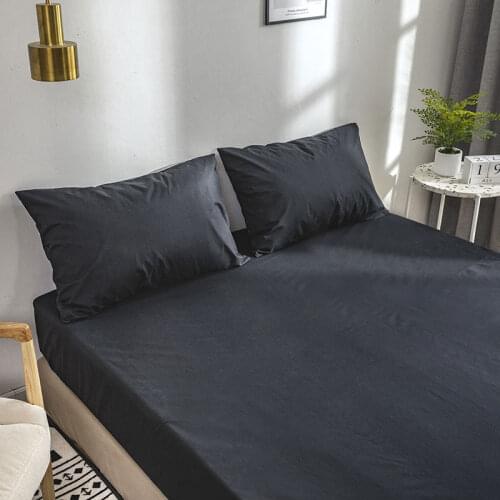 Waterproof Thicken Bed Sheet Solid Color Elastic Band King Size Universal Mattress Fitted Sheets Dust Cover Protector For Home