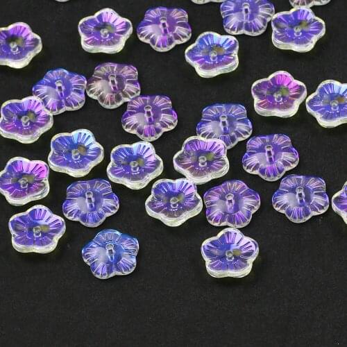 30pcs Transparent White Flower Glass Beads 14mm Loose Spacer Beads For Jewelry Making Diy Necklace Bracelet Accessories