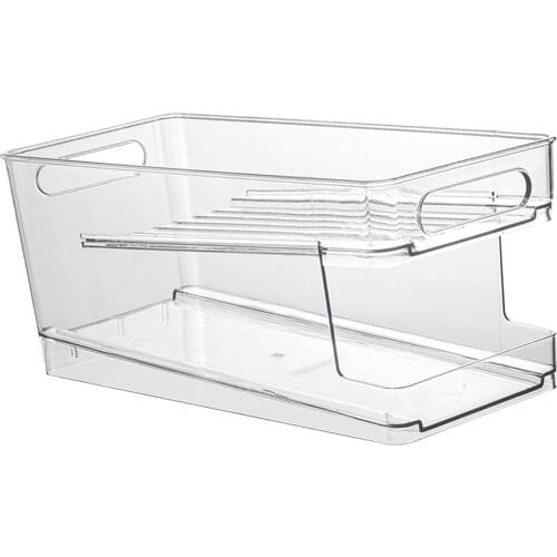 Rectangle Freezer Cans Storage Cases Drink Beers Soda Dispenser Transparent Containers Carrier Space Saving