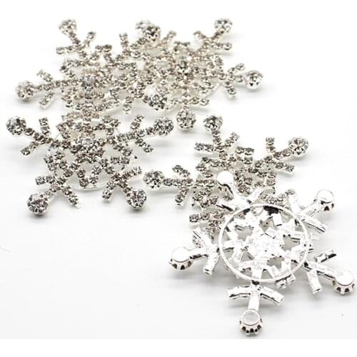 5pcs/lot56MM Rhinestone Button Snowflake Shape Garment Craft Decoration Accessories DIY Wedding Decoration Material