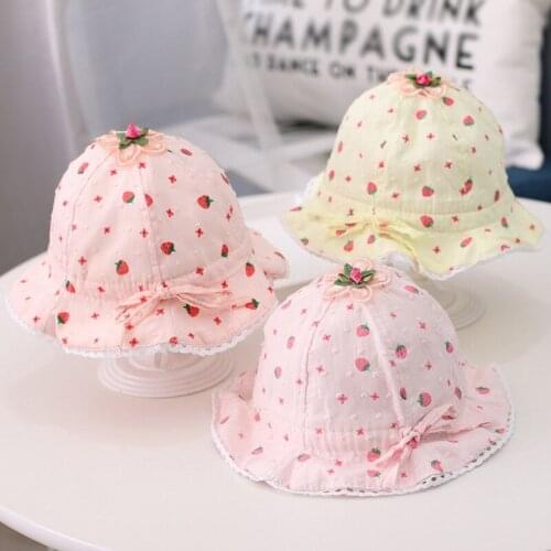Summer Baby Sun Hat Boys Cap Children Panama Unisex Beach Girls Bucket Hats Cartoon Infant Caps
