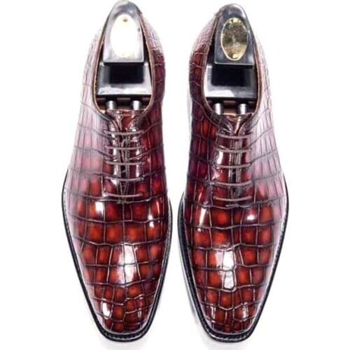 Chue men shoes men dress shoes men formal shoes crocodile shoes crocodile leather wedding business leisure men shoes