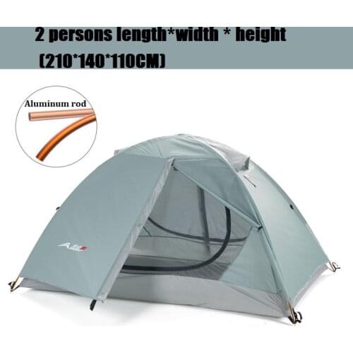 Ultralight Camping Tent 20D Nylon Silicone Coated Fabric 3 Season 2 Person Upgraded Waterproof Tourist Backpacking Bswolf Tent