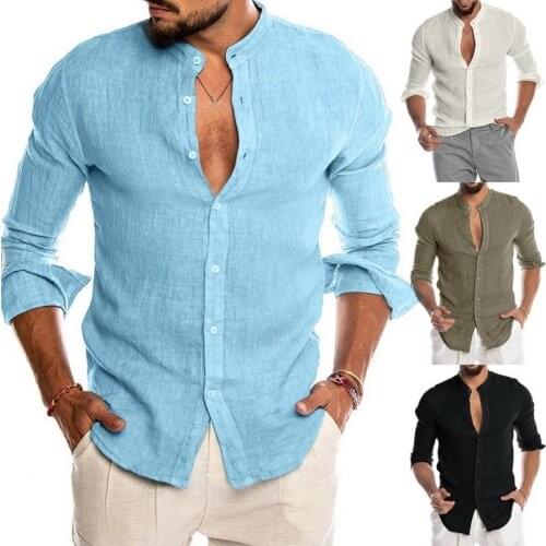 YIKUO Long Sleeve Polos For Men