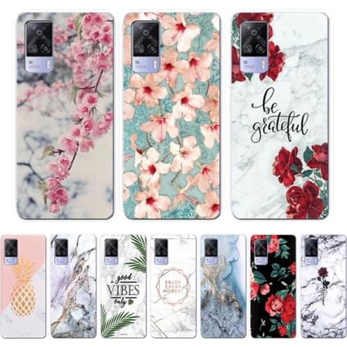 Luxury Flowers Clear Phone Case for VIVO S9e 5G Case Soft TPU Silicon Phone Back Cover For VIVOS9 E 6.44" etui bumper Funda Capa