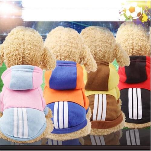 Winter Warm Pet Dog Clothes Sports & Leisure Contrast Hoodies Pet Coat Jacket Clothing for Dog Chihuahua Hoodie