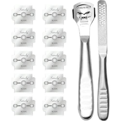 Hand Foot File Care Corn Cuticle Remover Shaver Blade Smooth Feet Pedicure Callus Skin Remover Care Tool 10Pcs Shaving Blades
