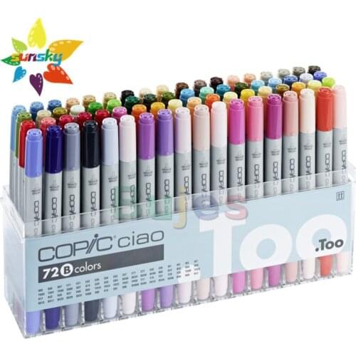 12 24 36 72 color Japan COPIC Ciao 3 Double head Square head soft head alcohol oil marker cartoon design copic painting marker