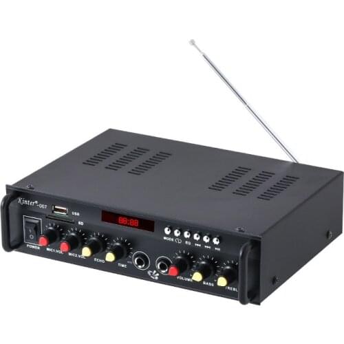 2*60W Bluetooth-Compatible FM Mp3 Player Audio Power AMP HiFi Class AB Digital Mp3 Decoder Equalizer Home Car Amplifier