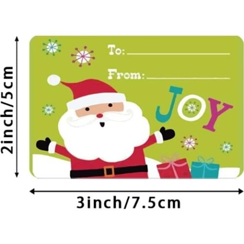 250pcs Adhesive Christmas Gift Name Tags XMAS Stickers Present Seal Labels Decor T3LE