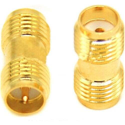 50 pcs gold SMA female to RP SMA female jack RF connector adapter coupler