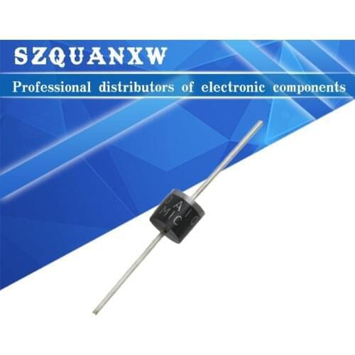 Free shipping 100PCS 10A10 1000V 10A R-6 Axial Rectifier Diode New original