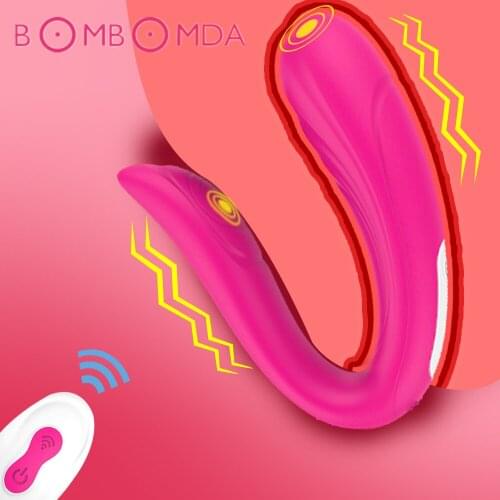 Wireless Remote Couples Vibrators G spot Clit Stimulator Vibration Dildo Adult Toy Adult Sexy Toys U Wearable Sex Toy For Woman