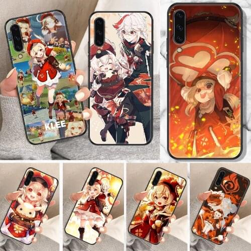 Genshin Impact Klee Phone Case For Samsung Galaxy A 10 12 20E 21S 30 32 40 50 51 52 70 71 72 5 6 7 2016 2018 black pretty shell