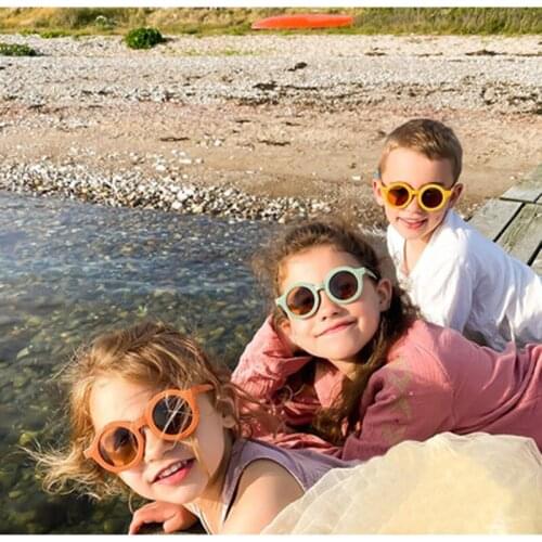 Kids Sunglasses Girls Boys Children Sun Glasses Vintage UV400 Round Street Beat Eyeglasses Cute Baby Shades Eyewear Sunglasses