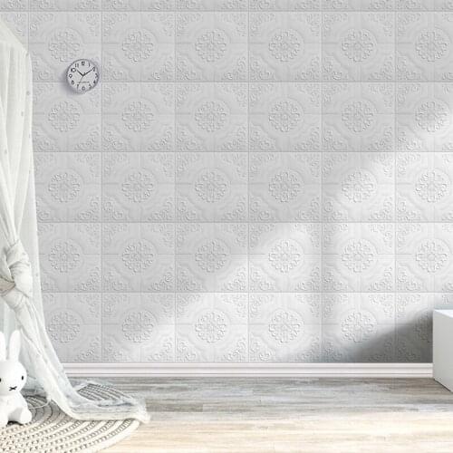 7 Styles 3D Brick Wall Stickers Wallpaper Decor Foam Waterproof Wall Covering Wallpaper For Kids Living Rooms DIY Background