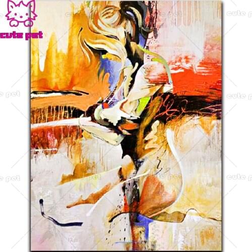 Living room decoration Abstract artistic woman art diy diamond Painting 5d diamond Mosaic square round diamond embroidery puzzle