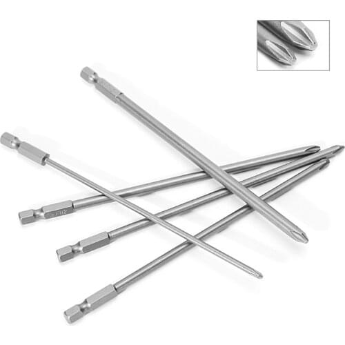 5 Pcs 1/4'' 150mm Long S2 Magnetic Cross Head PH1 PH2 Electric Screwdriver Bit Wholesale dropshipping