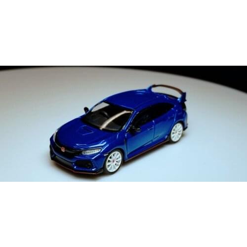 1:64 HONDA CIVIC TYPE R FK8 METAL BLUE Alloy model Vintage car Metal toys for childen kids diecast gift
