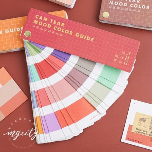 Can Tear Mood Color Guide Series Journal Decorative Stickers Book Scrapbooking Stick Label Diary Stationery Album Sticker