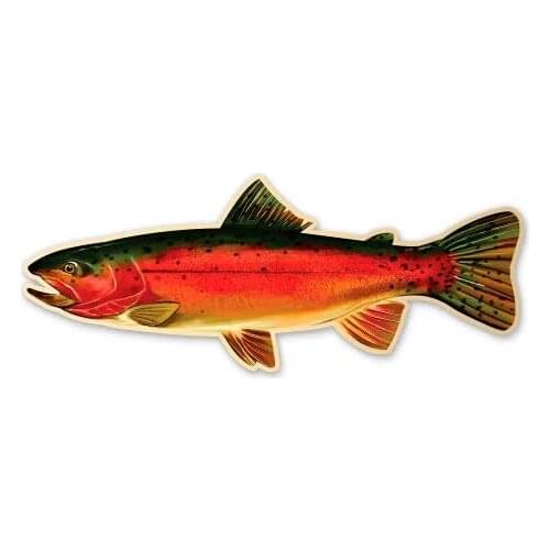 Trout - Large Size Vinyl Sticker Decal - for Truck Car Cornhole Board