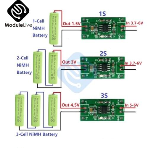 New 1S 2S 3S 1A NiMH Rechargeable Battery Smart Charger Module Charging Voltage 1.5V 3V 4.5V 5V Input 3.7V-6V 5V 4.2V Batterie