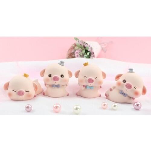 Lovable Cartoon Car Ornaments Cute Creative Pig Design Car Dashboard Decoration Interior Accessories For Women Girls Best Gift