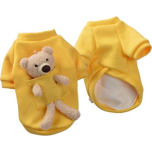 Cat Dog Pet clothes for small dog autumn winter cute sweater spring cat cute teddy bear for Chihuahua Shih Tzu Sweatshirt Teddy